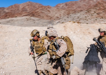 Marines with 3rd Bn., 7th Marines, 1st CEB, conduct company attacks during Range 400