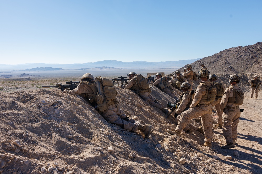 Marines with 3rd Bn., 7th Marines, 1st CEB, conduct company attacks during Range 400