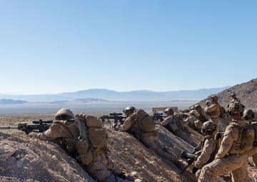 Marines with 3rd Bn., 7th Marines, 1st CEB, conduct company attacks during Range 400