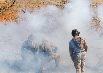 Marines with 3rd Bn., 7th Marines, 1st CEB, conduct company attacks during Range 400