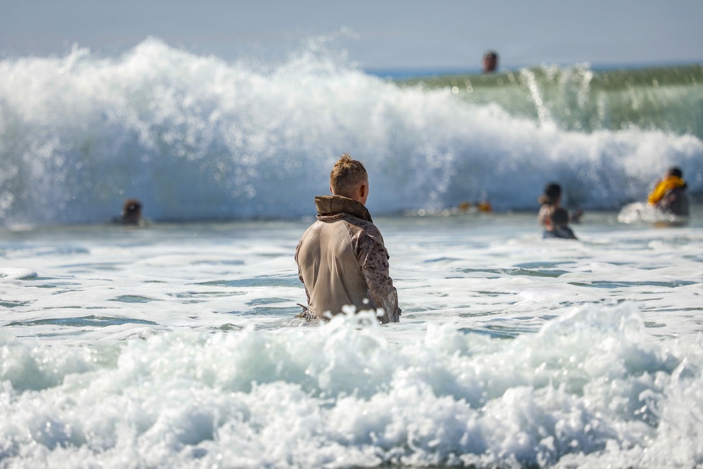 2nd Bn., 4th Marines, 3rd AA Bn conduct surf qualification