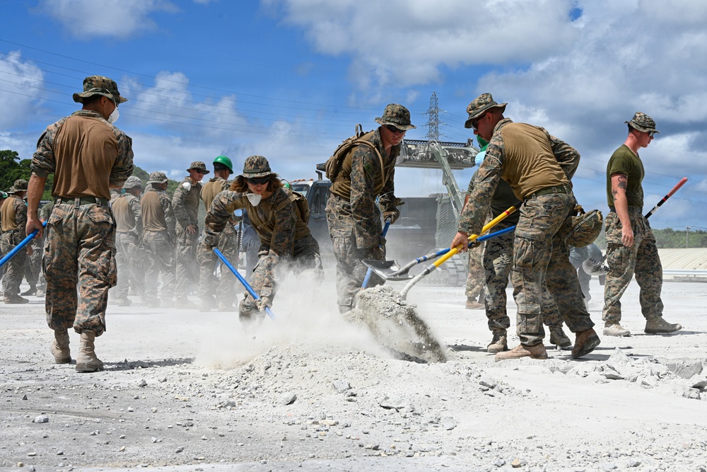 Joint, bilateral airfield damage repair training with U.S. Marines, U.S. Air Force,  during Resolute Dragon 25