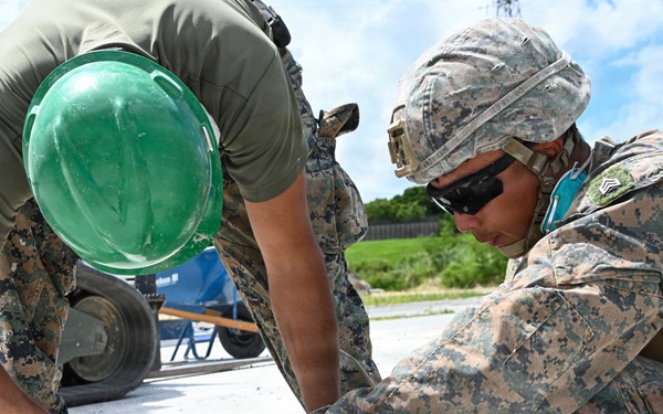 Joint, bilateral airfield damage repair training with U.S. Marines, U.S. Air Force,  during Resolute Dragon 25