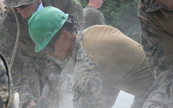 Joint, bilateral airfield damage repair training with U.S. Marines, U.S. Air Force,  during Resolute Dragon 25