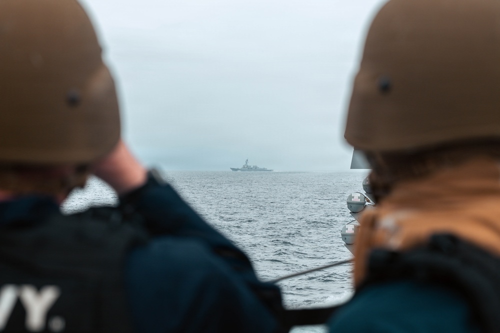 U.S. Navy Sailors Man .50-caliber Machine Gun Mounts