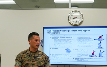 Marines and Sailors with Camp Blaz conduct AED and CPR training