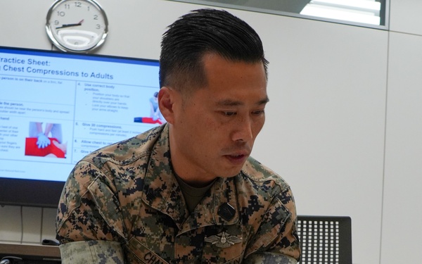 Marines and Sailors with Camp Blaz conduct AED and CPR training