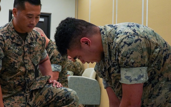 Marines and Sailors with Camp Blaz conduct AED and CPR training