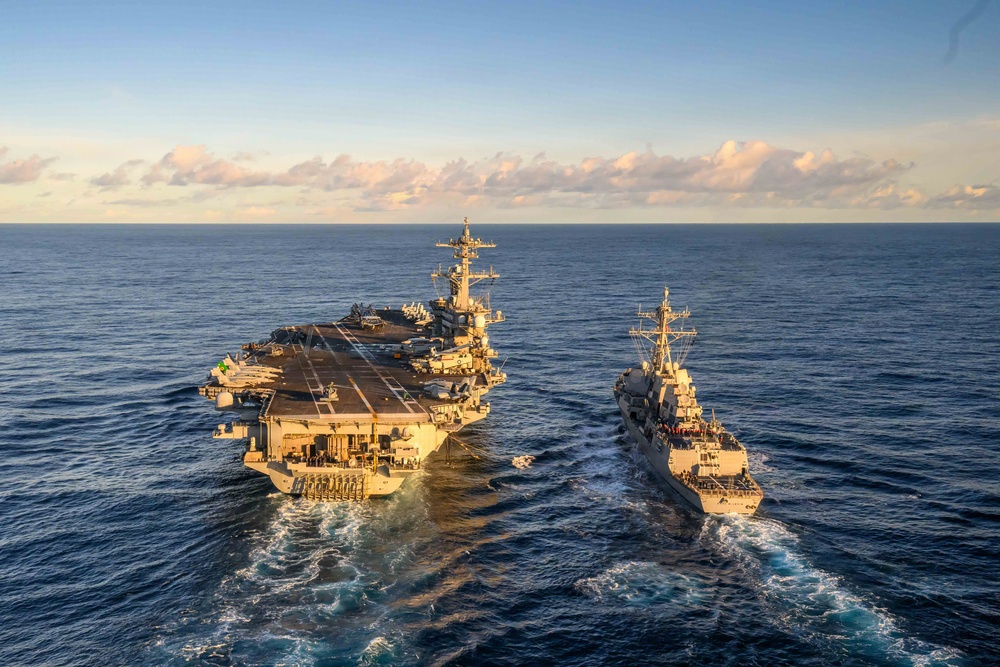 USS Theodore Roosevelt Alongside USS Carl M. Levin
