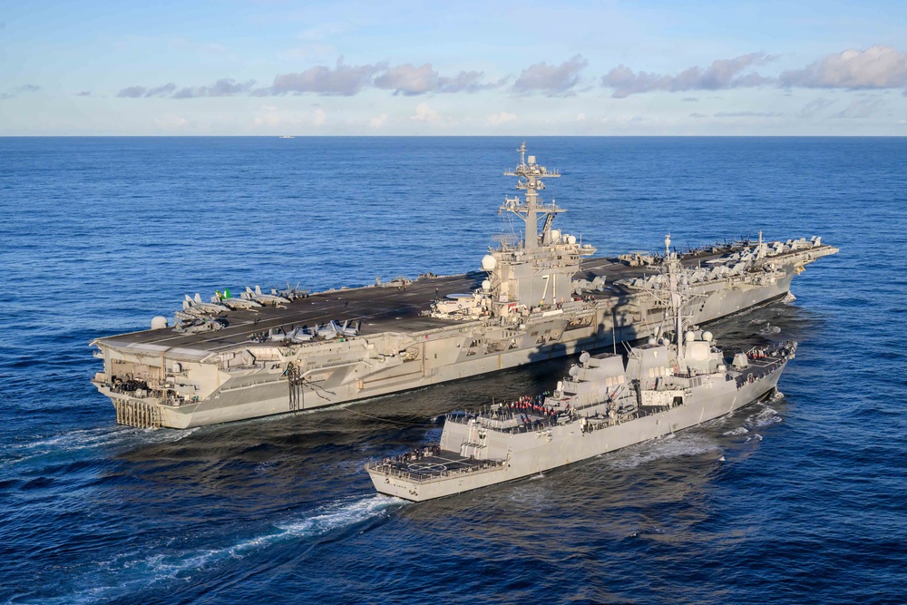 USS Theodore Roosevelt Alongside USS Carl M. Levin