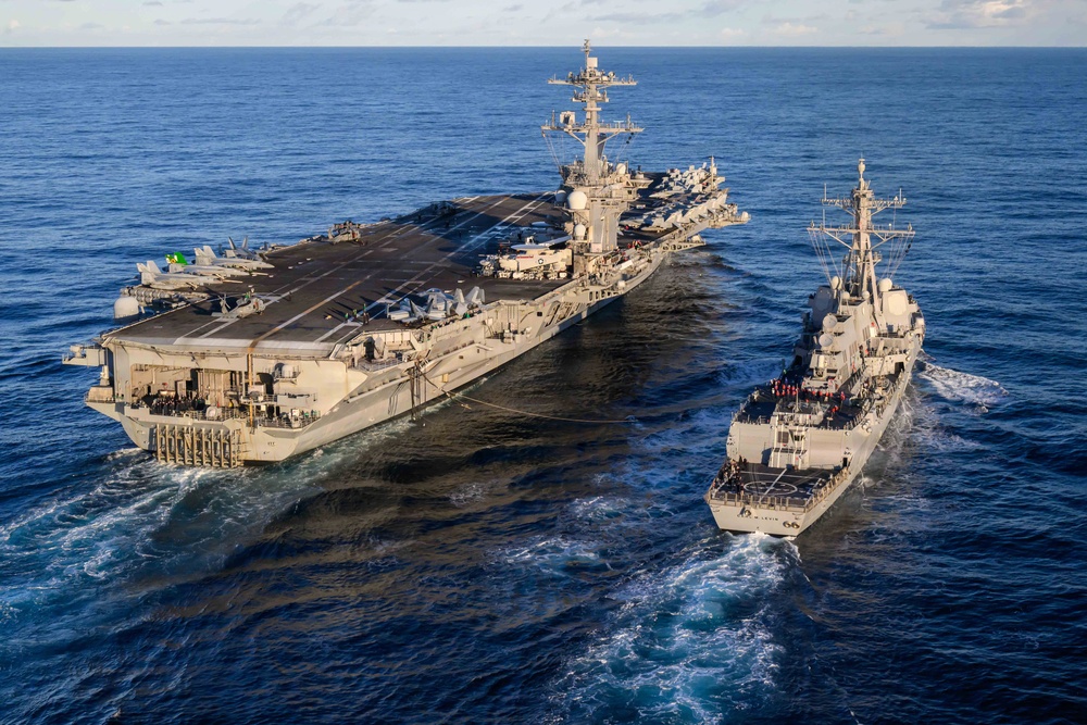 USS Theodore Roosevelt Alongside USS Carl M. Levin
