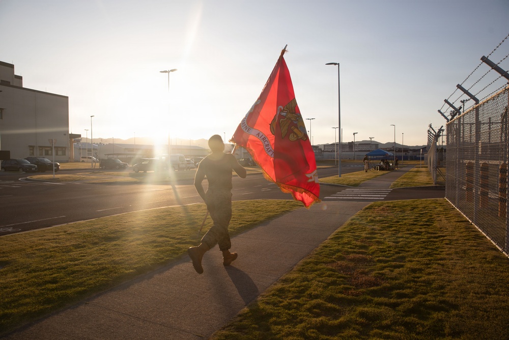 MAG-12 Marines run 250 miles commemorating Marine Corps’ 250th birthday