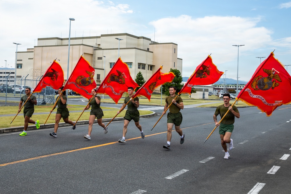 MAG-12 Marines run 250 miles commemorating Marine Corps’ 250th birthday
