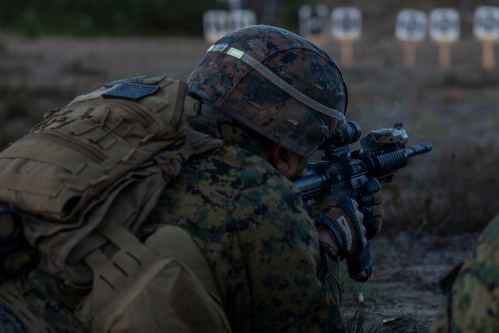 U.S. Marines participate in Marine Corps Combat Marksmanship Program table 5 to increase lethality and combat readiness