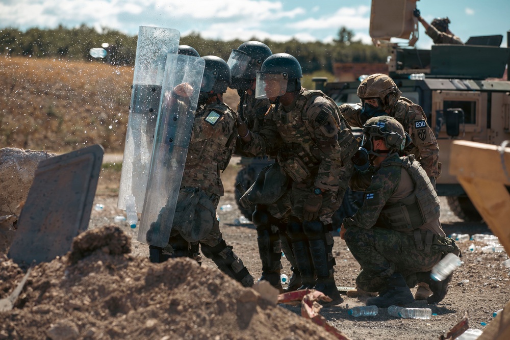 KFOR U.S. Soldiers Conduct Crowd and Riot Control