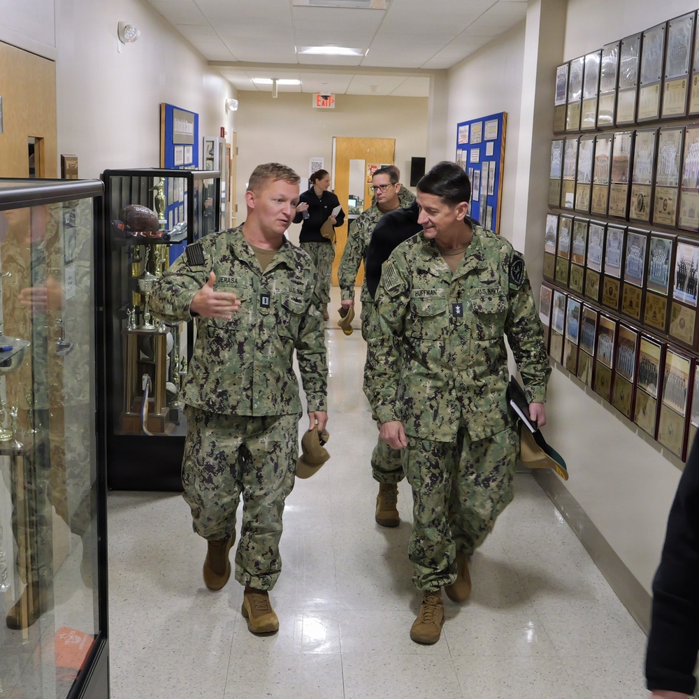 Rear Adm. Huffman visits Navy Supply Corps School