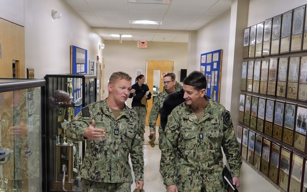 Rear Adm. Huffman visits Navy Supply Corps School
