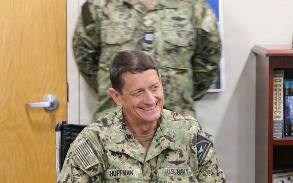 Rear Adm. Huffman visits Navy Supply Corps School
