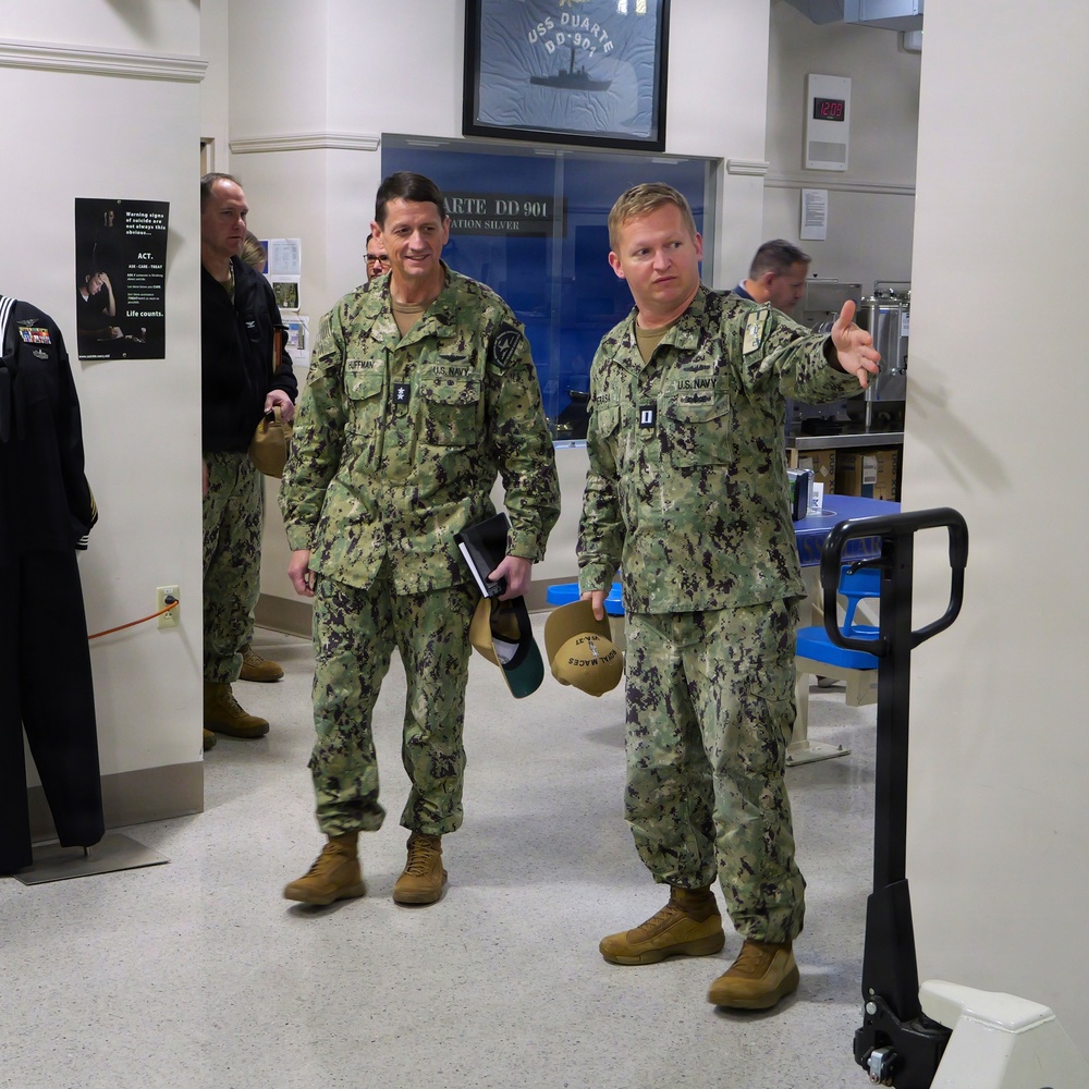 Rear Adm. Huffman visits Navy Supply Corps School