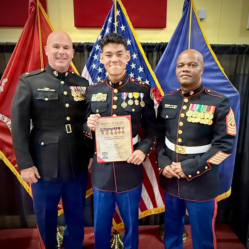 DoDEA Americas' MCJROTC Cadet Receives Highest National Honor