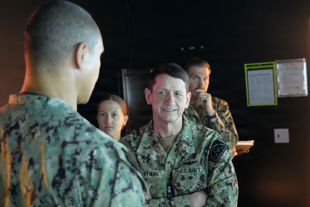 NETC commander visits SWSC, tours simulators