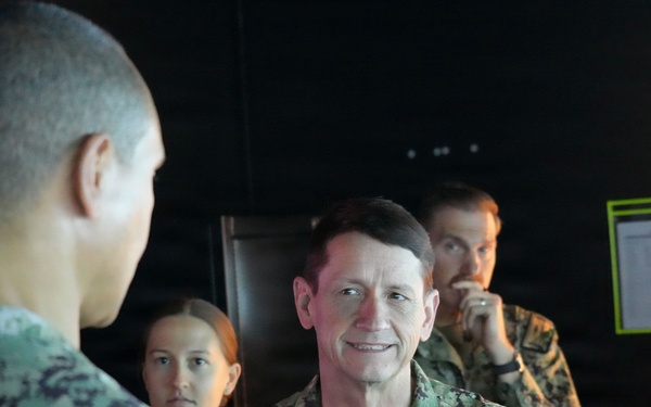 NETC commander visits SWSC, tours simulators