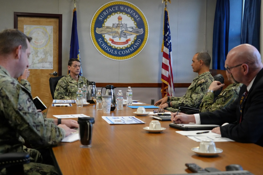 NETC commander visits SWSC, tours simulators