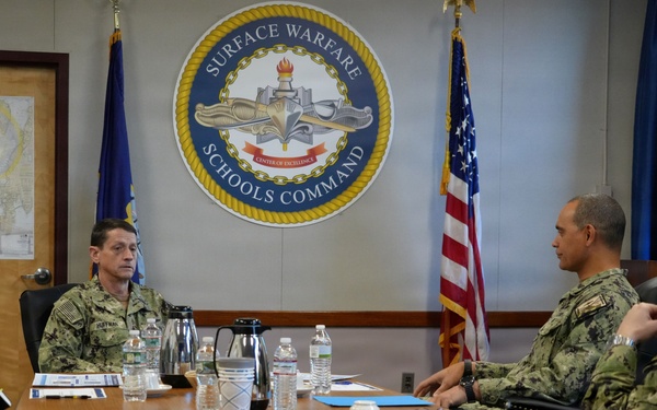 NETC commander visits SWSC, tours simulators