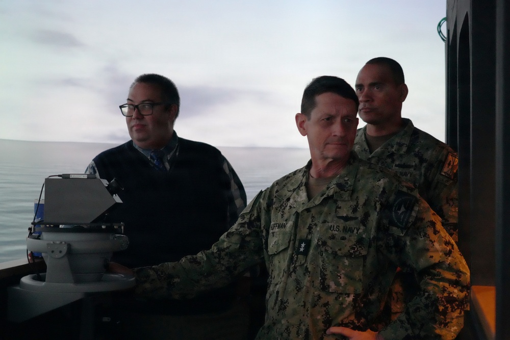 NETC commander visits SWSC, tours simulators