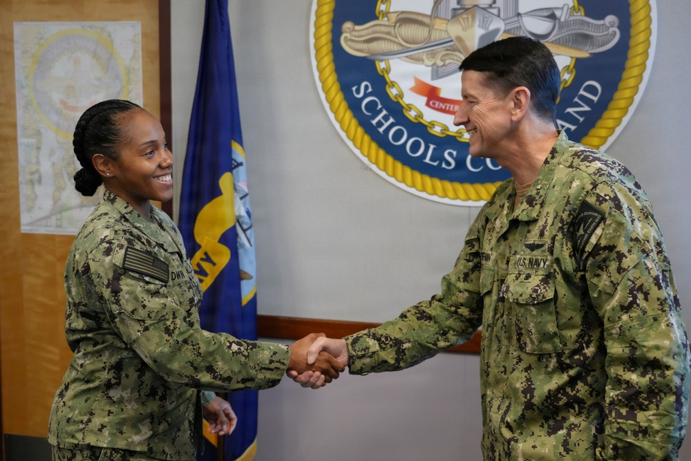 NETC commander visits SWSC, tours simulators