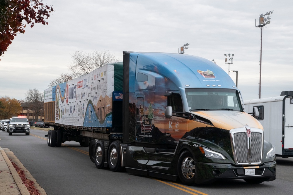 Capitol Christmas Tree arrives at Andrews