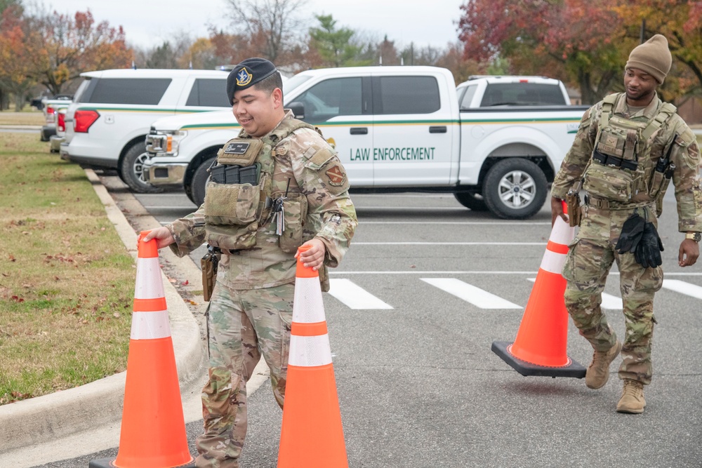 Capitol Christmas Tree arrives at Andrews