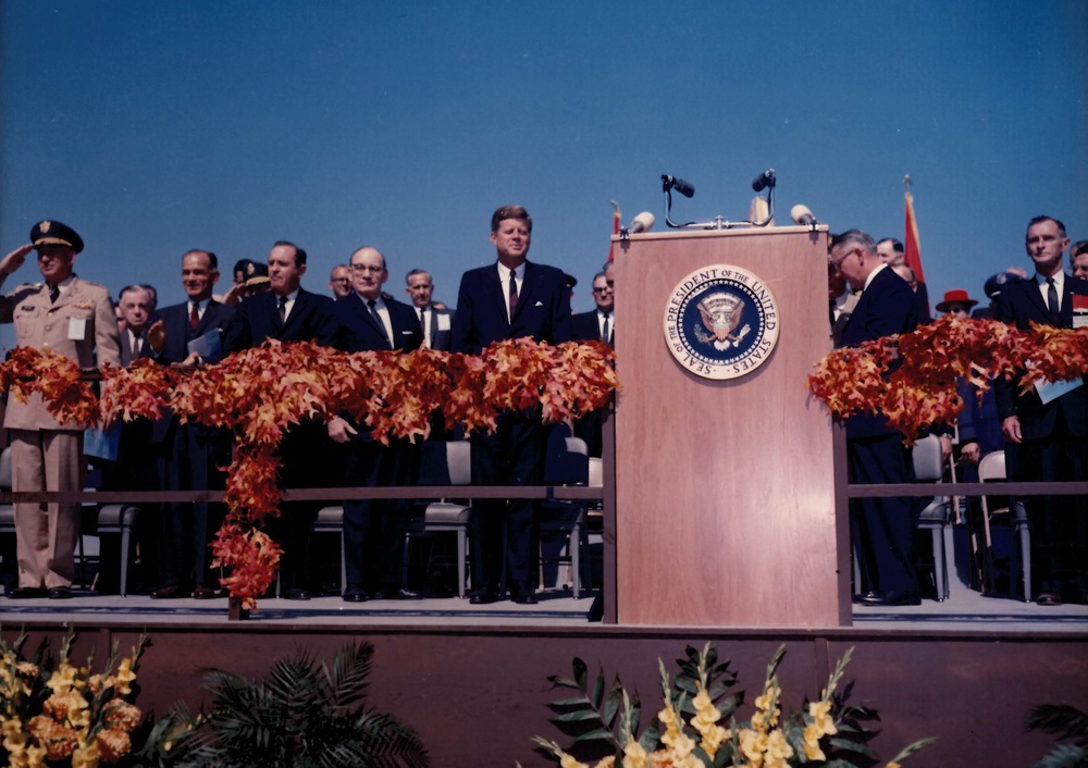 President John F. Kennedy at Greers Ferry Dam dedication