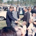 President John F. Kennedy visits with attendees at Greers Ferry Dam dedication