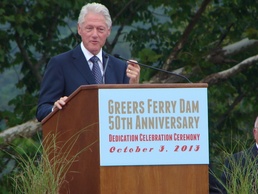 President Bill Clinton delivers Greers Ferry 50th Anniversary speech