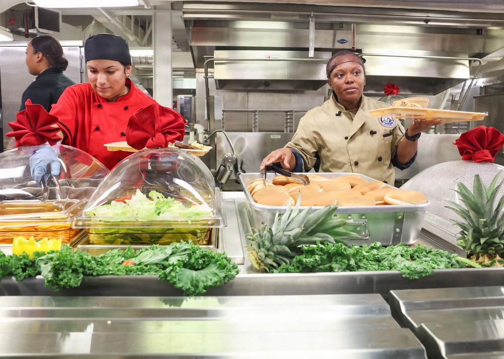 CVN 79 Galley Opens for Breakfast, Lunch and Dinner