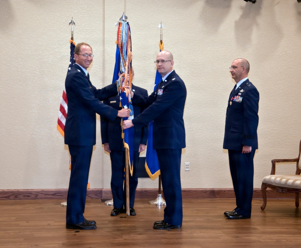 403rd Wing passes the guidon to a new commander