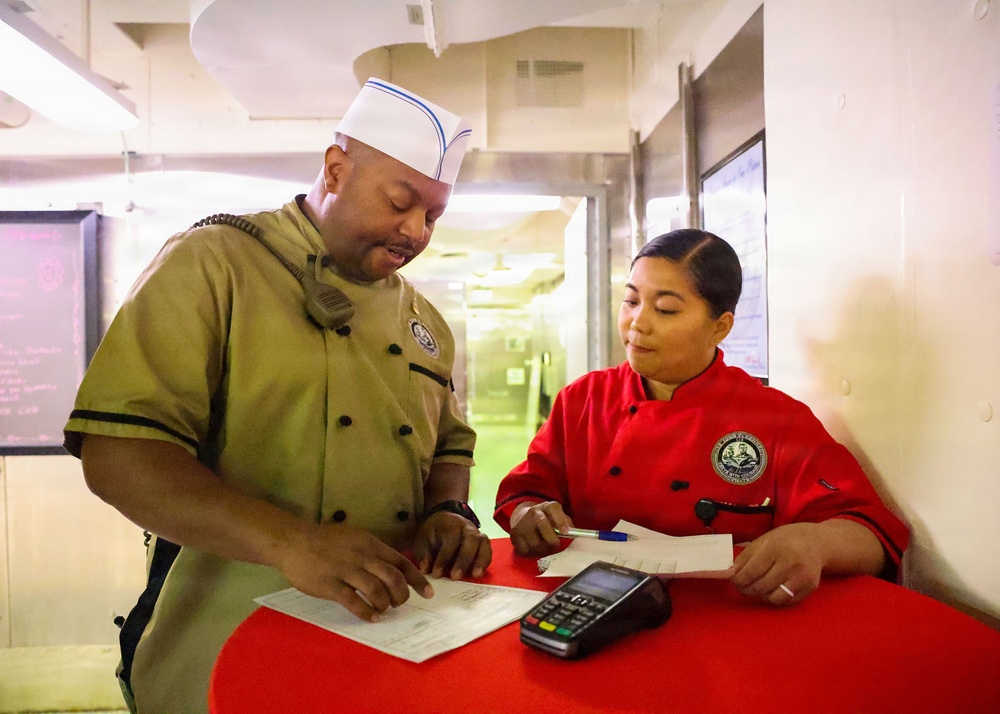 CVN 79 Galley Opens for Breakfast, Lunch and Dinner