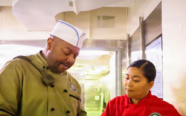 CVN 79 Galley Opens for Breakfast, Lunch and Dinner