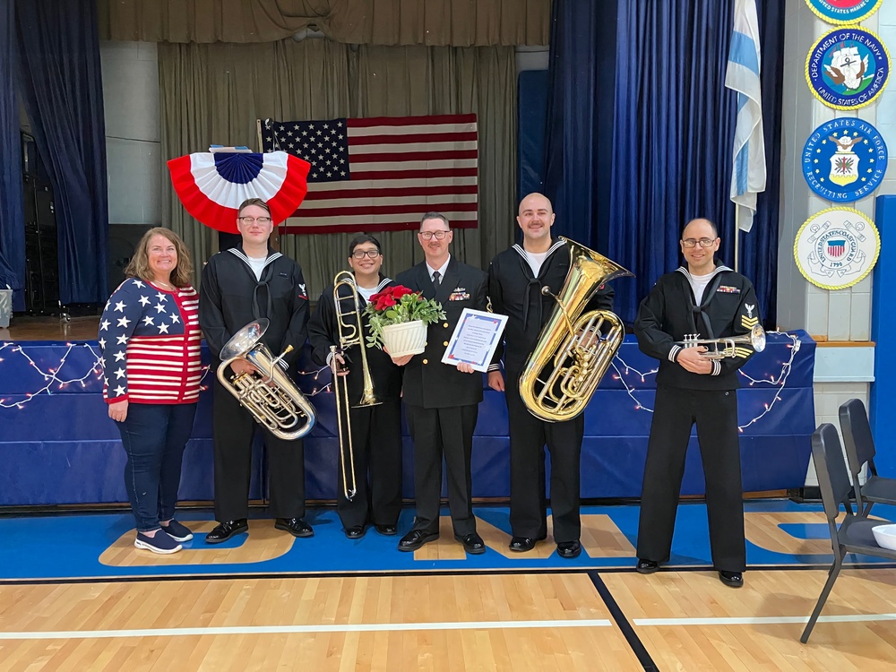NBGL Brass Quintet Solomon Elementary Veterans Day Performance