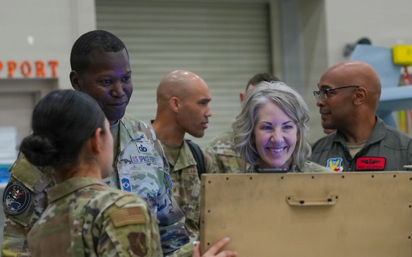 U.S. Space Command senior enlisted leader visits Creech