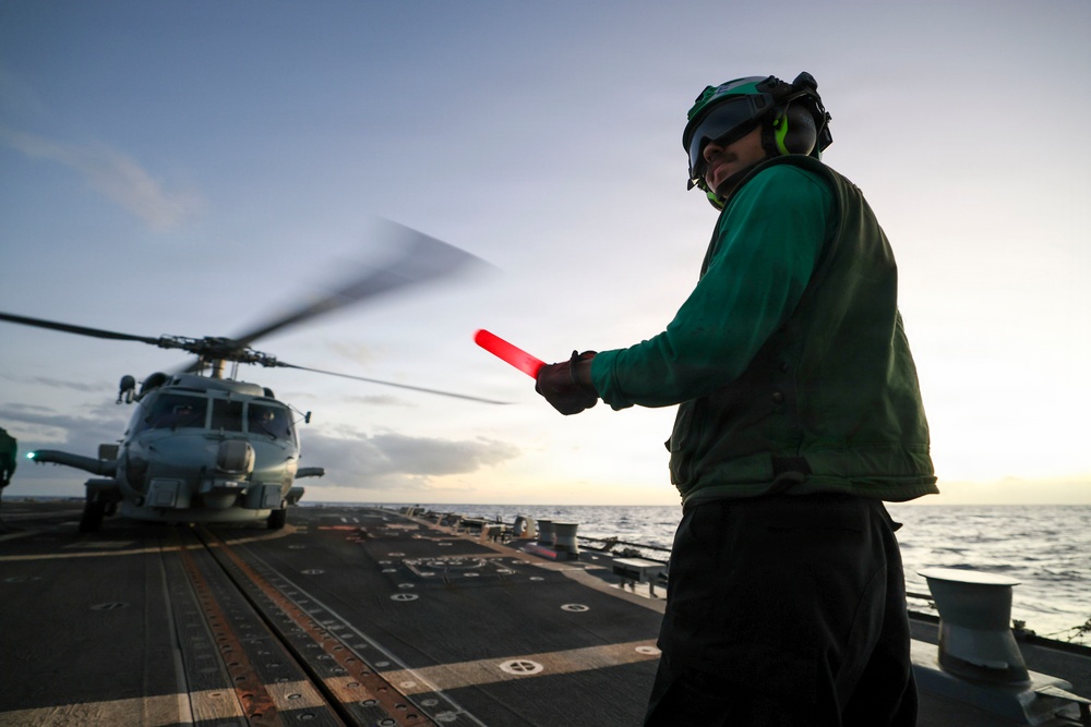 USS Bainbridge (DDG 96) Flight Deck Operations