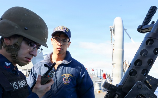 USS Bainbridge (DDG 96) Conducts Small-Caliber Action Team Drills