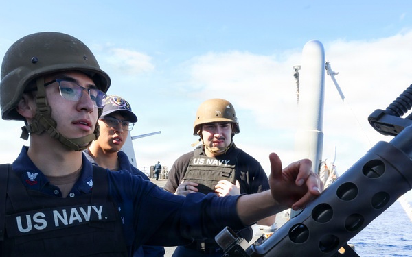 USS Bainbridge (DDG 96) Conduct Small-Caliber Action Team Drills