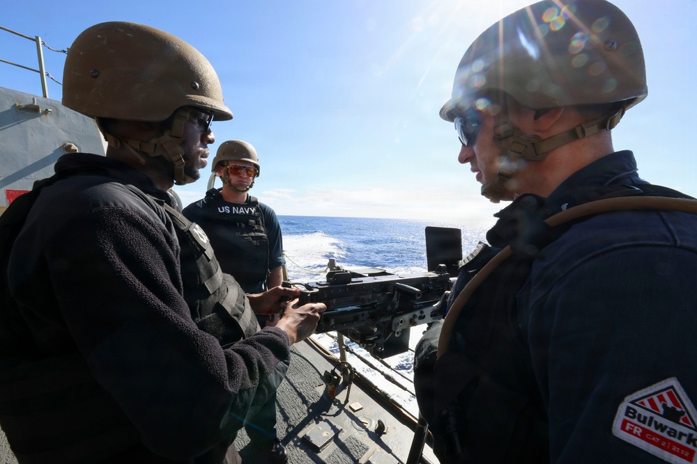 USS Bainbridge (DDG 96) Small-Caliber Action Team Drills