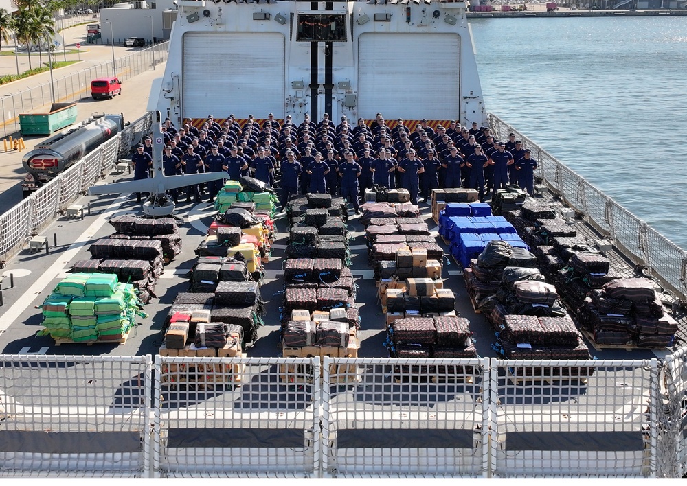 Coast Guard continues to break records, offloading over $362 million in illicit drugs interdicted in Eastern Pacific Ocean 