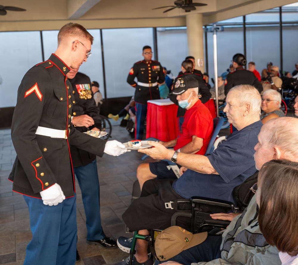 MARCENT Marines Celebrate 250th Marine Corps Birthday With Veterans at James A. Haley VA