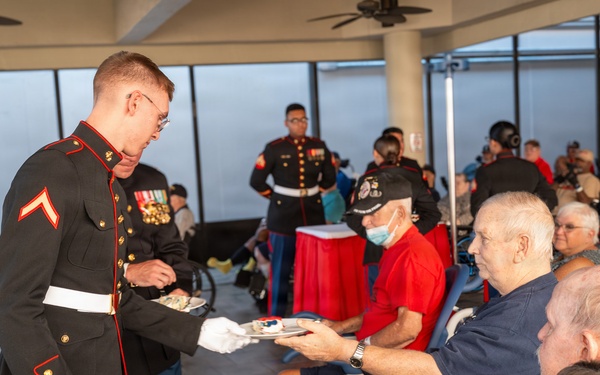 MARCENT Marines Celebrate 250th Marine Corps Birthday With Veterans at James A. Haley VA