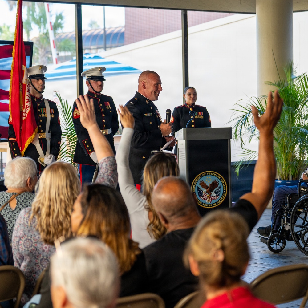 MARCENT Marines Celebrate 250th Marine Corps Birthday With Veterans at James A. Haley VA