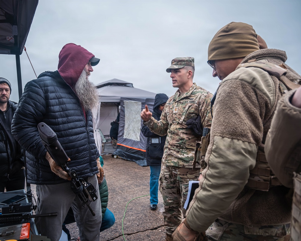 U.S. Army air defenders test portable sensors and shooters designed for EFDL during Project Flytrap 4.5